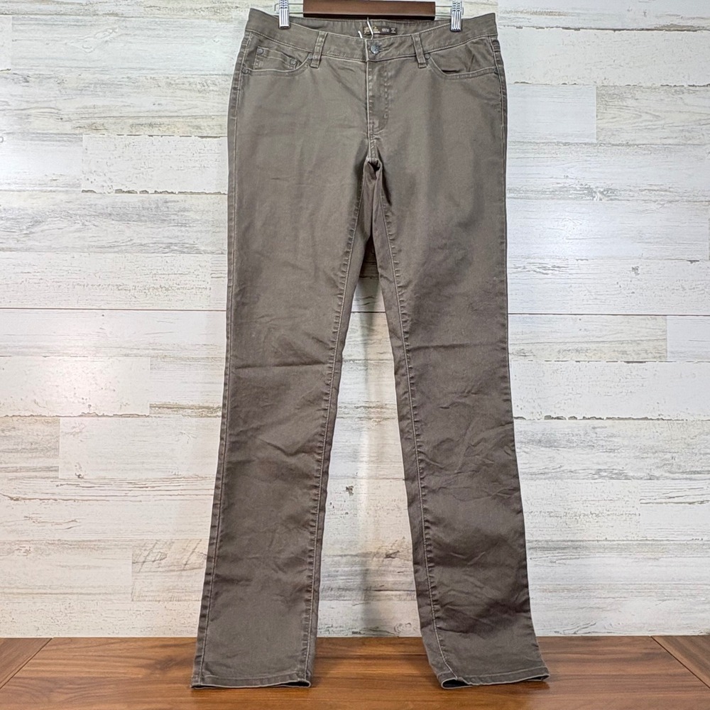 Prana Kara Jeans Womens‎ 12 Mud Brown Organic Cotton Stretch Straight Casual